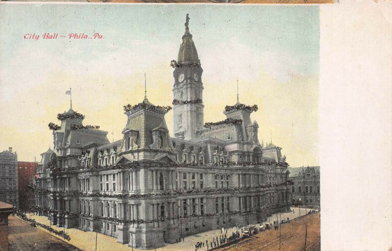 City Hall, Philadelphia, Pennsylvania, early postcard, unused