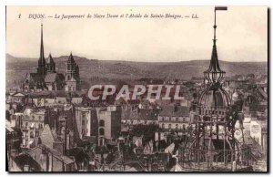 Old Postcard The Jacquemart Dijon Notre Dame and the apse of St. Benigne