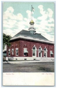 c1905 Post Office Exterior Building Emporia Kansas KS Vintage Antique Postcard