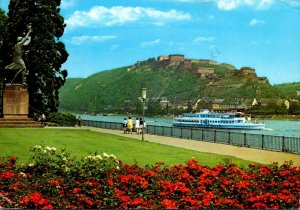 Germany Koblenz am Rhein View Of Enrenbreitstein 1981