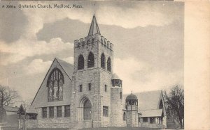 LPS54 MEDFORD Massachusetts Unitarian Church Postcard