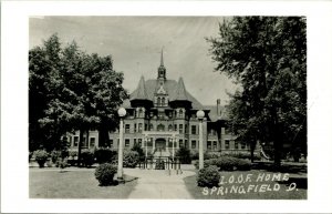 Vtg Postcard 1940s RPPC IOOF Home Springfield, Ohio Odd Fellows - Unused