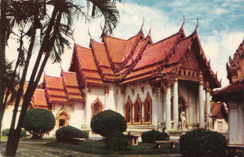 Postcard Wat Benchamabopitr Bangkok Thailand