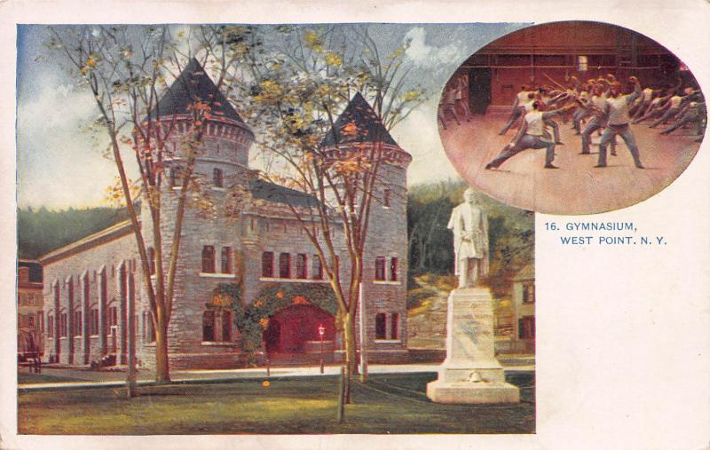 Gymnasium, West Point, New York, Very Early Postcard, Unused