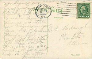 Aurora City Lights Illinois Multi View Kropp 1914 Postcard 20-5204