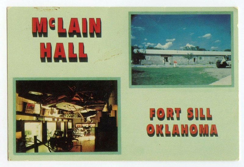 McLain Hall Fort Sill Oklahoma Continental View Postcard