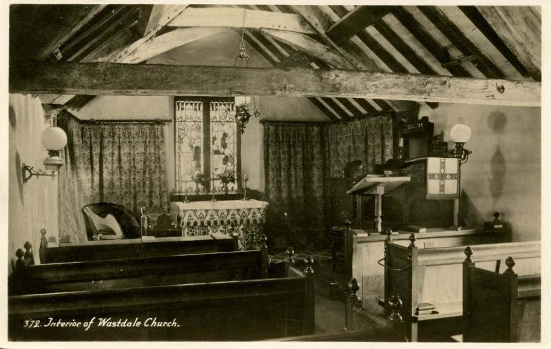 UK - England, Cumbria. Wastdale Church Interior   *RPPC