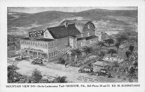 Moscow Pennsylvania Mountain View Inn Vintage Postcard AA82891