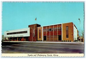 c1960 Dayton Montgomery County Library Exterior Building Ohio Vintage Postcard