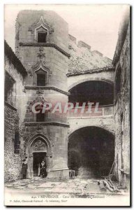 Old Postcard Auvergne Court of castle Tournoel