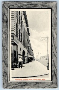 Albert Lea Minnesota MN Postcard Broadway Looking North Exterior c1910 Vintage