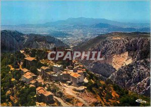 Postcard Modern Mountain Evenos (Var) Aerial view In the distance the fort of...