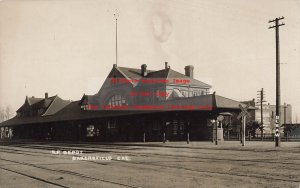 Depot, California, Bakersfield, RPPC, Southern Pacific Railroad Station, Besaw