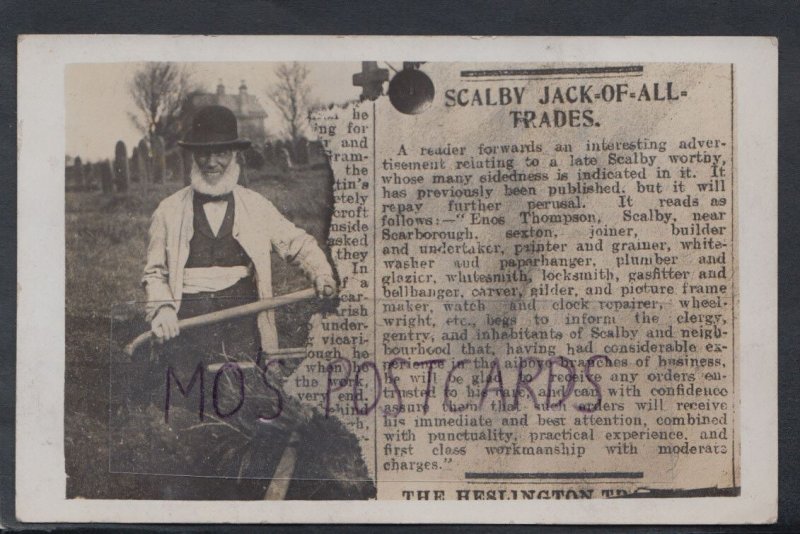 Yorkshire Postcard - Scalby Jack-of-All Trades - Enos Thompson   T2391