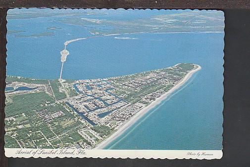 Bird's Eye View Sanibel Island FL Postcard BIN E678