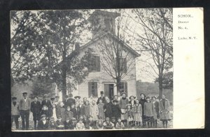 LOCKE NEW YORK SCHOOL DISTRICT NO. 4 SCHOOL HOUSE VINTAGE POSTCARD NY