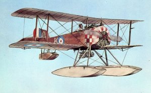 Sopwith Pup WW1 Aircraft With Floats Rare 1970s Fidelity Postcard