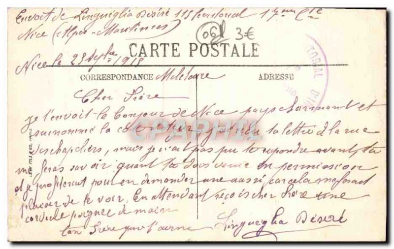 Old Postcard Nice Gardens and Casino