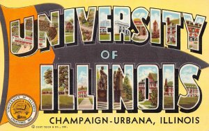 Champaign-Urbana Illinois University Of Illinois Large Letters, Chrome,PC U13476