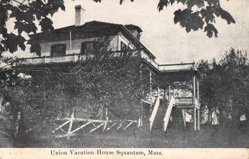 Squantum Massachusetts Union Vacation House Vintage Postcard JA454802
