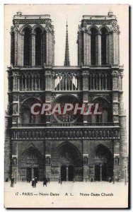 Old Postcard Paris Notre Dame