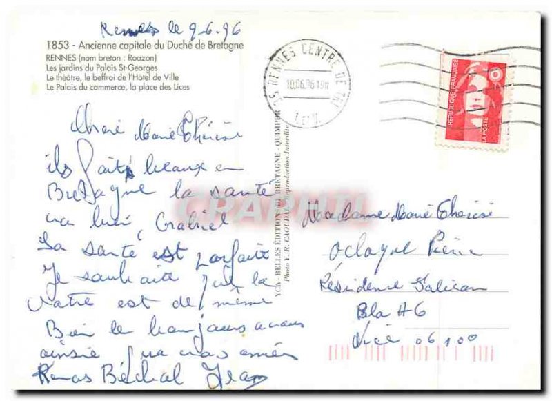 Postcard Modern Former capital of the Duchy of Brittany Rennes (name Bretogne...