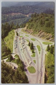 National & State Parks~Air View Newfound Gap Great Smoky Mts~Vintage Postcard
