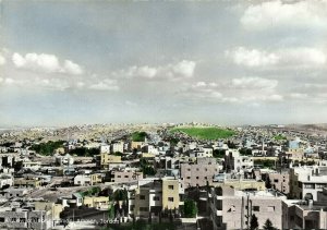 jordan, AMMAN عَمَّان, View of Jabal Amman (1960s) Tinted RPPC Postcard (1)