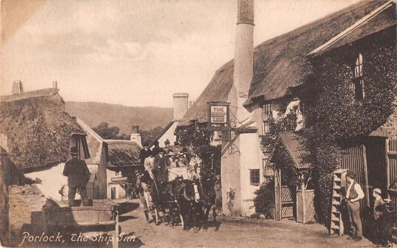 uk14648 the ship inn porlock  real photo uk