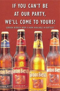 Alcohol Advertising   GORDON BIERSCH BEER    Modern OVERSIZE 4 X 6 Postcard