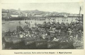 Postcard American Squadron Parte Central Ponta Delgada São Miguel Island Azores