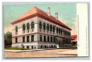 Vintage Early 1900's Postcard Public Library Portland Oregon POSTED