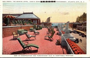 New Jersey Atlantic City The Seaside Hotel Sun Porch 1934