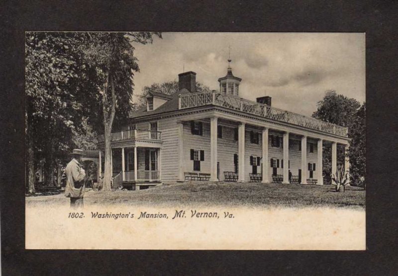 VA President George Washington Mansion Mt Mount Vernon Virginia UDB Postcard