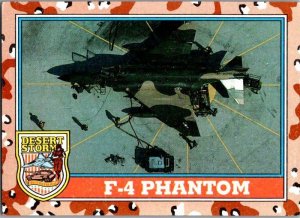 Military 1991 Topps Dessert Storm Card F-4 Phantom Jet sk21323