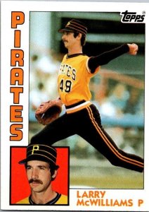 1984 Topps Baseball Card Larry McWilliams Pittsburgh Pirates sk3590