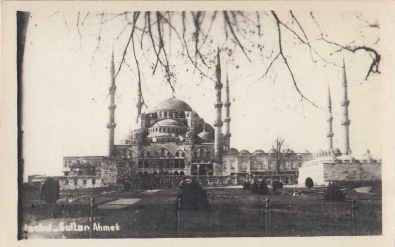 Turkey Istanbul Sultan Ahmet mosque photo postcard