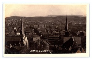 Cumberland Maryland Town Scene Aerial View RPPC Postcard