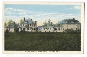 Postcard Heaton Hospital Seminary Hill Montpelier VT