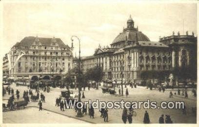 Karlsplatz, Hotel Bellevue und Justizpalast Munchen Germany Unused 