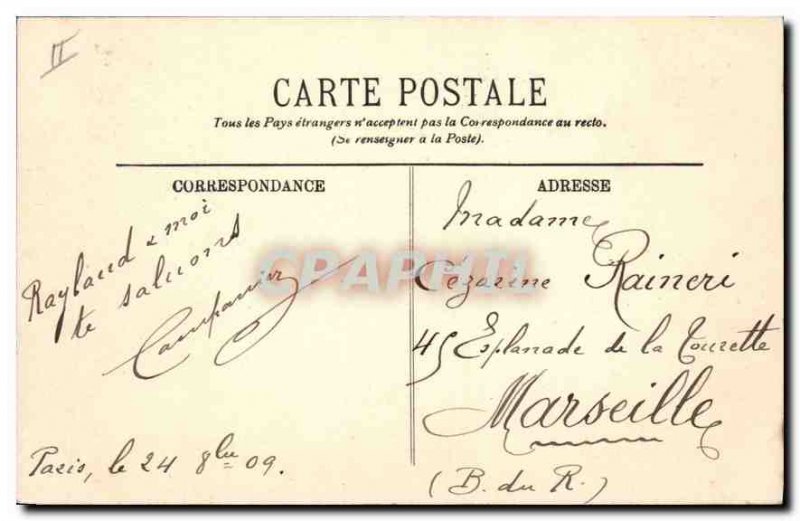 Old Postcard Paris (eighth) The Arc Triomphe