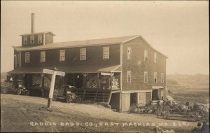 East Machias Maine ME Gaddis Bros Co c1910 Real Photo Postcard