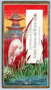 DENVER COLORADO*DANIELS & FISHER*CARPETS DRAPERIES WINDOW SHADES*PINK BIRD*FROG