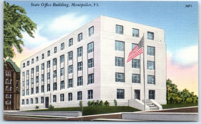 Postcard - State Office Building, Montpelier, Vermont