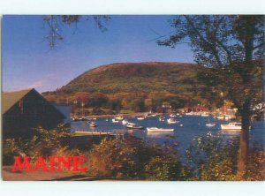 1980's BOAT SCENE Camden - Near Belfast & Rockport & Rockland Maine ME AF4537