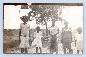 RPPC African American Family Rural Scene UNP 1910s AZO Postcard N5