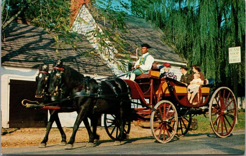 Mulberry Phaeton Deane Forge Williamsburg Virginia Chrome Postcard K18