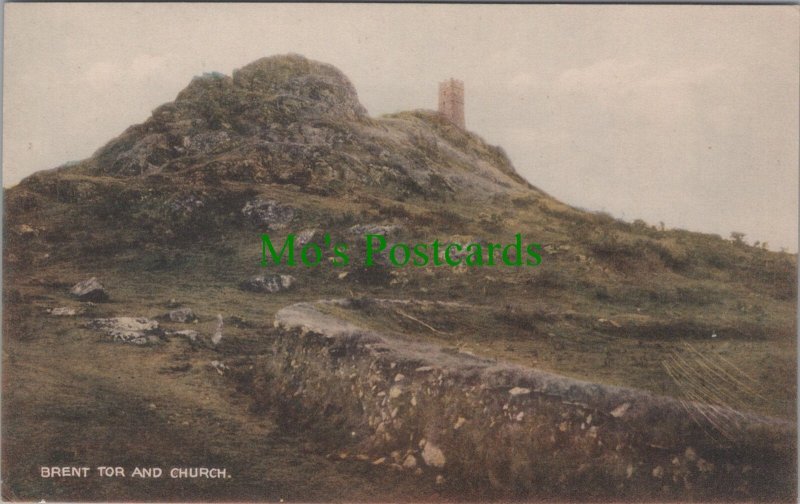 Devon Postcard - Brent Tor and Church SW7827