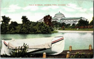 View of Field Museum, Jackson Park Chicago IL Vintage Postcard X33