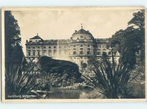 old rppc LARGE BUILDING Wurzburg - Wortzburch - Franconia Bavaria Germany HM2068